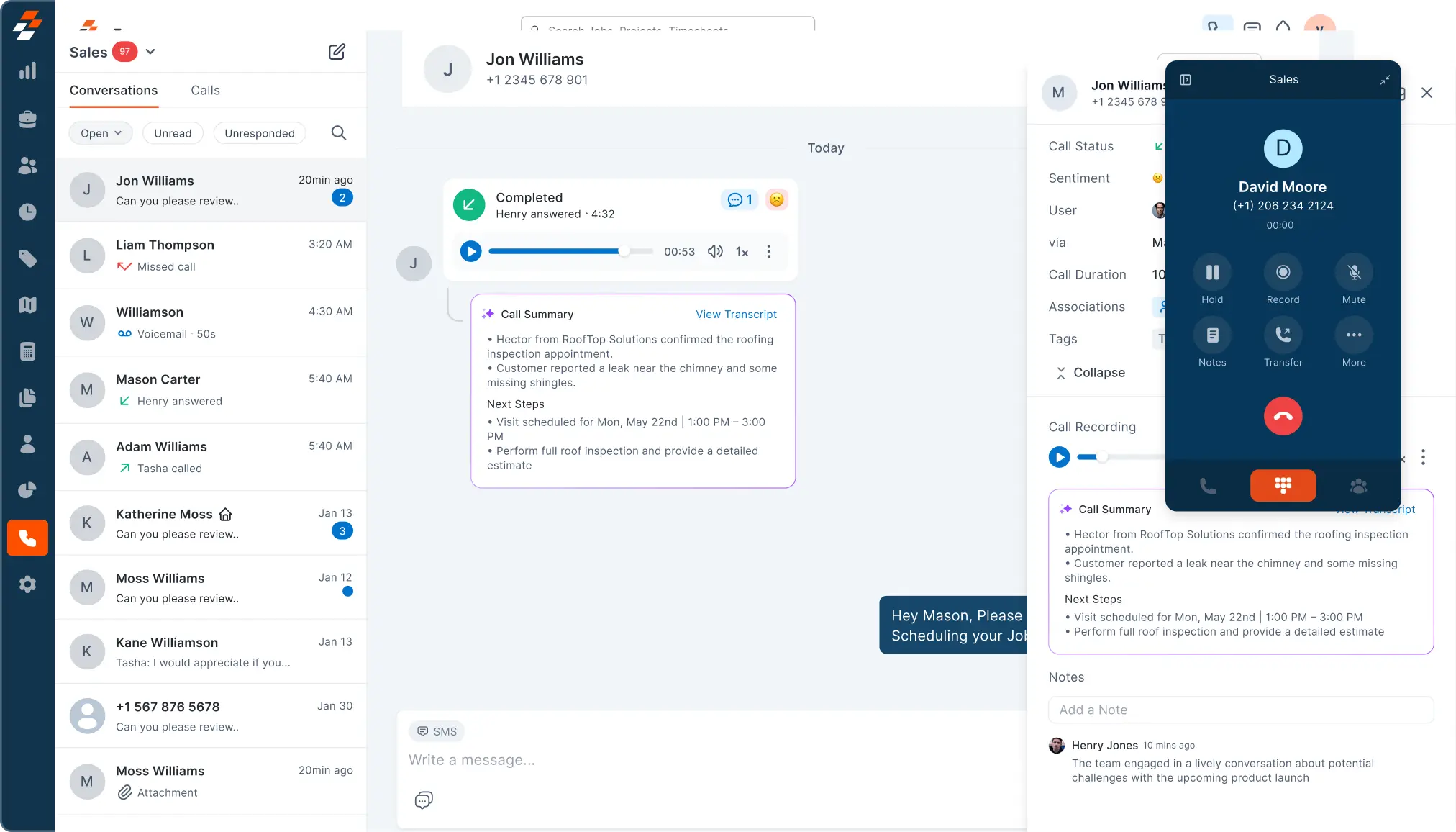 Zuper Connect — unified communications